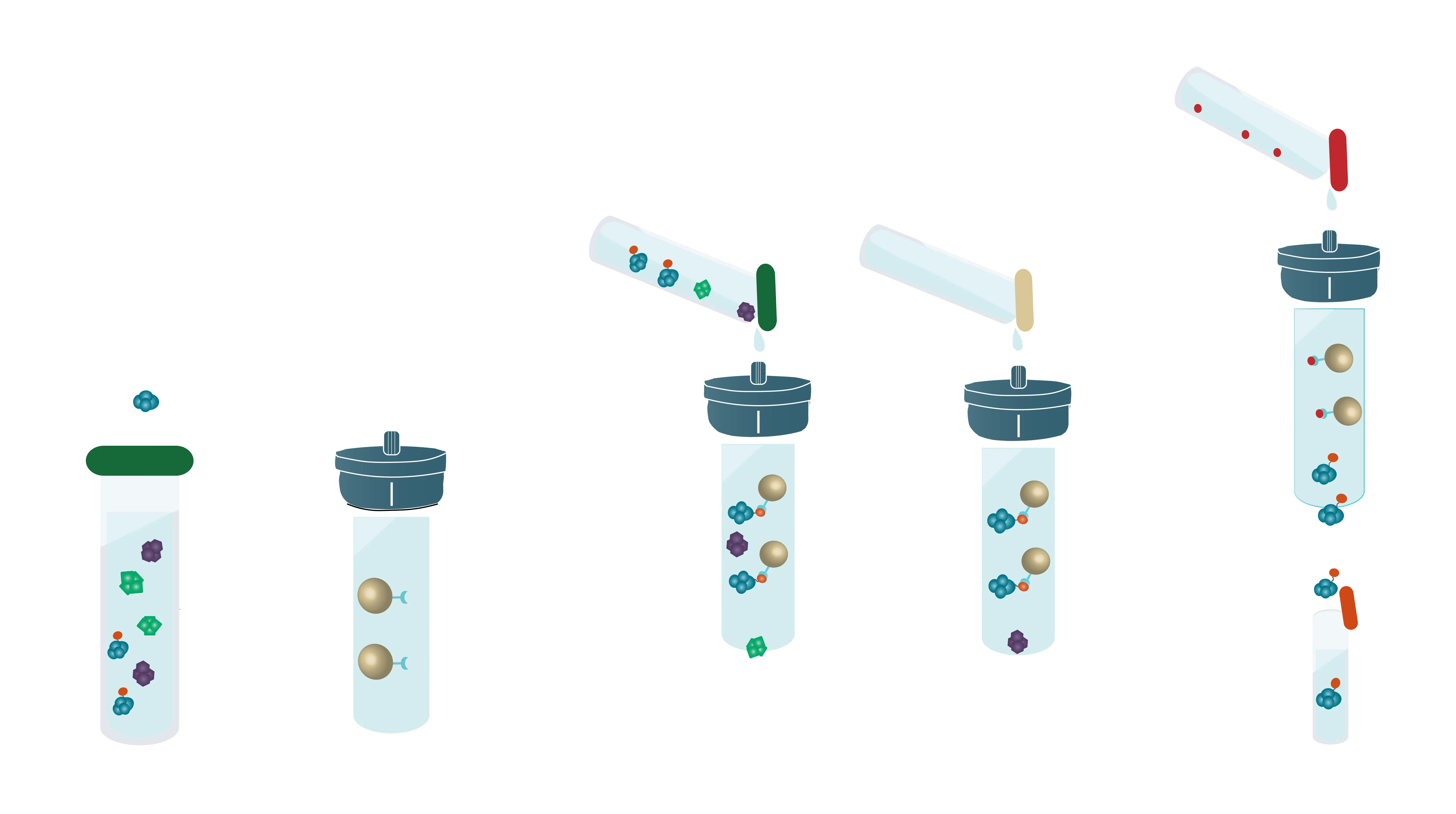 Workflow of an affinity chromatography using a drip column